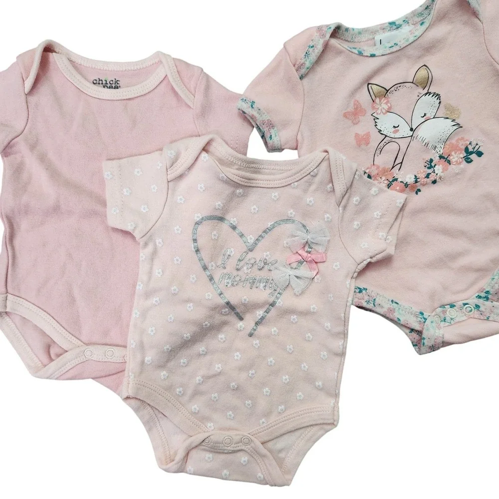 Baby Girl size 0-3 Lot‎ bundle of 9 pieces Leggings + bodysuits + outfits